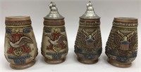 Lot of 4 Anheuser Busch Commemorative Steins