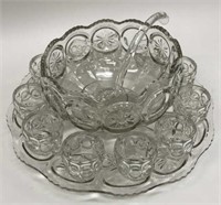 Glass Punch Bowl Set