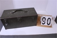Metal Tool Box W/ Tray