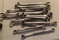 Large group of Craftsman offset box end wrenches
