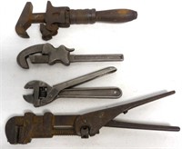 lot of 4 adjustable wrenches: G W Newman other