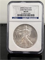 2008 American Silver Eagle NGC MS 69