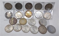 20 Silver Dollars Mixed Dates and Grades