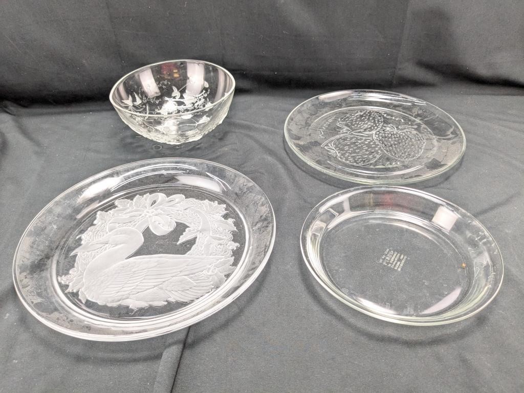 Pyrex Clear Glass Pie Plate & More
