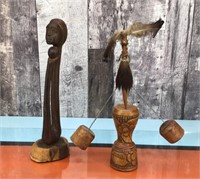 Wooden African style carvings