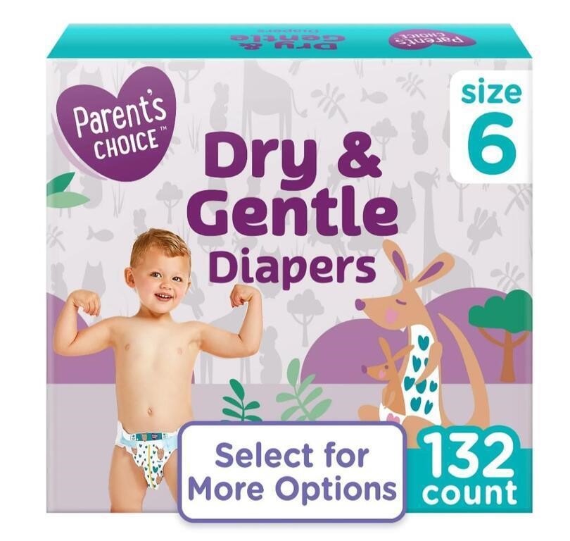 Parent's Choice Dry & Gentle Diapers Size 6