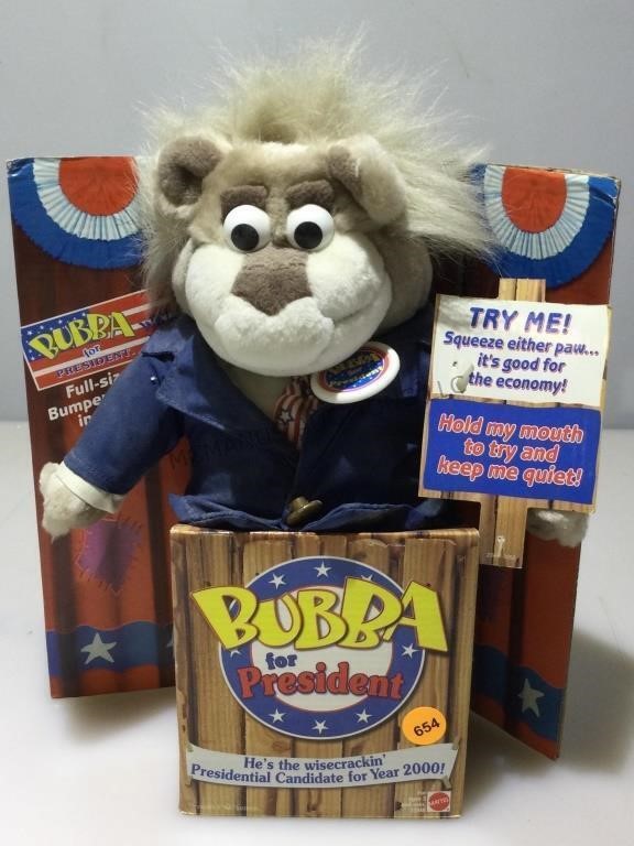 NIB Mattel talking Bubba for President 2000