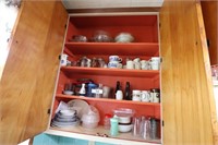 Contents of Cabinet - Mugs, Dishes, Plates