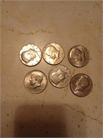 6 kennedy half dollars