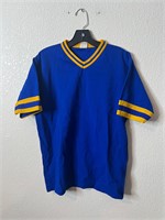 Vintage Blue t Yellow Polyester Shirt