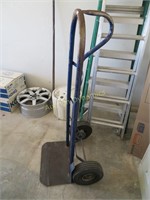 Blue Hand Truck, Flat Tire