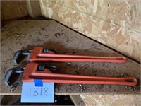 Pair of 24" Pittsburgh Pipe Wrenches
