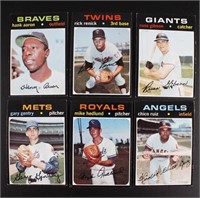 Six 1971 Topps Baseball Hank Aaron #400, R.