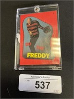 1988 Topps Freddy Krueger Sticker Card.