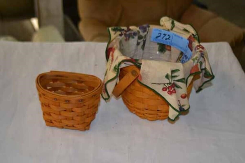 Longaberger 2pc Small Baskets