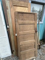 Three antique wood doors