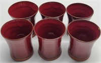 Group of 6 Small Red Cups