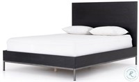 Trey Black Wash Poplar Queen Panel Bed new *