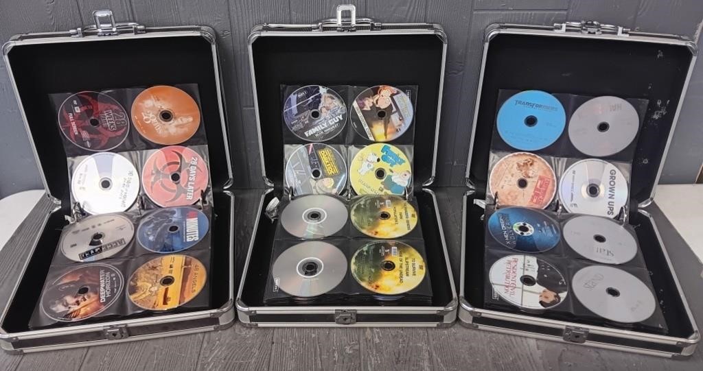 (3) Voltz Cases FULL of DVD's