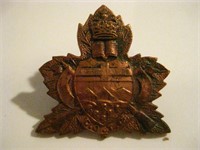 QUEEN’S CROWN BRONZE CAP BADGE