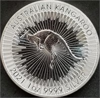 2021 Australia 1oz Silver Kangaroo BU .9999