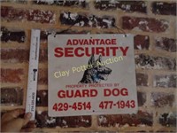 Metal Guard Dog Security Sign