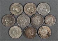 (10) PRUSSIAN .900 Silver Coins