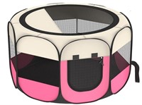 Portable Foldable Pet Tent/Puppy Playpen, Pink - N
