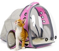 Expandable Cat Backpack Carrier, Pink - NEW