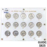 1950-1964 Gem Set Proof Washington Quarters (15