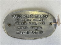 Metal Plaque Babcock & Wilcox 230x130