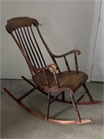1860 Primitive Bent Wood RARE Rocking Chair