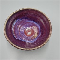 6" Signed Footed Pottery Bowl
