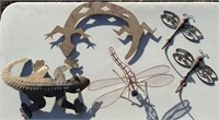 Dragonfly & Lizard Garden Art