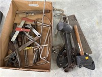 Wrench,  screwdrivers, rubber mallets and misc