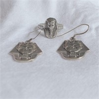 Sterling Silver Earrings & Ring Duo