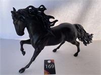 Black Andaulusian Stallion with Detailed Eyes