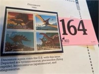 DINIOSAURS 1989  STAMP SET