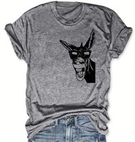 (Size: S) Grey Donkey Tshirt, Donkey with