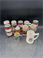 Variety of Beer Steins