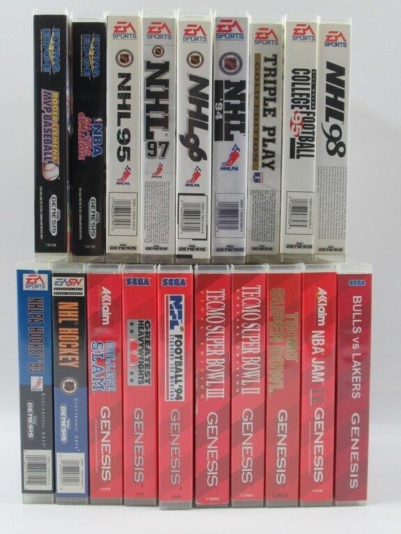 Sega Genesis Sports Games Lot of (19)