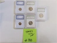 LOT OF GRADED COINS MISC