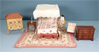 7pc. Dollhouse Bedroom Furniture Set