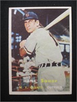 1957 TOPPS #197 HANK SAUER GIANTS VINTAGE