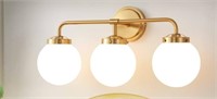 Gold Bathroom Vanity Light Fixtures Over Mirror,