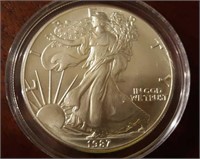 1987 US American Eagle Liberty Silver Dollar