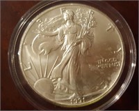 1991 US American Eagle Liberty Silver Dollar