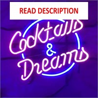 Cocktails & Dreams Neon Sign (17x14 Large)