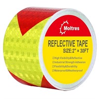 Reflective Tape,Red & Yellow 2inch X 30Feet