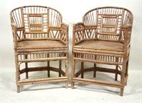 PAIR OF 1970'S VINTAGE CHINOISERIE ARMCHAIRS